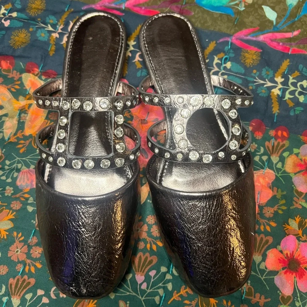 Chic silver Rhinestone Sandals - Picture 3 of 7